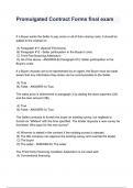 Promulgated Contract Forms final exam