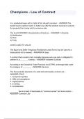 Champions - Law of Contract