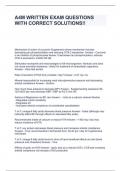 A4M WRITTEN EXAM QUESTIONS WITH CORRECT SOLUTIONS&excl;&excl;