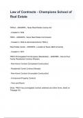 Law of Contracts - Champions School of Real Estate