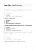 Law of Contract Final exam&period;