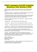 Publix managers test&vert;58 Complete Questions with Answers 2024