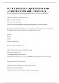 SOLE CHAPTER &num;1 QUESTIONS AND  ANSWERS WITH SOLUTIONS 2024