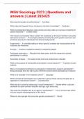 WGU Sociology C273 &vert; Questions and answers &vert; Latest 2024&sol;25