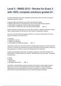 Level 3 - RNSG 2213 - Review for Exam 3 with 100&percnt; complete solutions graded A&plus;