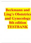 TEST BANK Beckmann and Ling's OBSTETRICS AND GYNECOLOGY 8th Edition By Dr&period; Robert Casanova