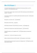 Bio 212 Exam 1 Questions and Answers with complete solution