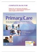 COMPLETE BANK FOR   Primary Care: Art And Science Of Advanced Practice Nursing - Aninterprofessional Approach 6th Edition Dunphy LATEST UPDATE 