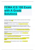 FEMA ICS 100 Exam with A Grade Solutions 