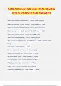 AAMI ACCOUNTING ONE FINAL REVIEW 2024 QUESTIONS AND ANSWERS