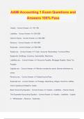 AAMI Accounting 1 Exam Questions and Answers 100&percnt; Pass