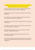 Straighterline Business Statistics Quiz 1&vert;Questions solved 100&percnt; Correct&sol;Verified Solutions