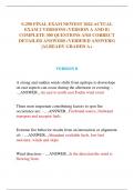 S-290 FINAL EXAM NEWEST 2024 ACTUAL  EXAM 2 VERSIONS &lpar;VERSION A AND B&rpar;  COMPLETE 300 QUESTIONS AND CORRECT  DETAILED ANSWERS &lpar;VERIFIED ANSWERS&rpar;  &vert;ALREADY GRADED A&plus;