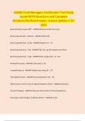 Suffolk Food Managers Certification Test Study Guide WITH Questions and Complete Solutions&sol;Verified Answers &vert;Latest Update 2-24- 2025