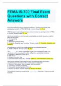 FEMA IS-700 Final Exam Questions with Correct Answers 