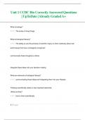 Unit 1 CCBC Bio Correctly Answered Questions &vert; UpToDate &vert; Already Graded A&plus;