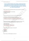 LOCAL ANAESTHESIA CDCA FINAL EXAM 2023&sol;2024 &vert; CONTAINS 50 EXACT EXAM QUESTIONS WITH DETAILED ANSWERS&vert; ALREADY GRADED A&plus;