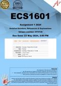 ECS1601 Assignment 1 (COMPLETE ANSWERS) 2024 (673135) - DUE 23 May 2024
