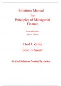 Solutions Manual For Principles of Managerial Finance 16th Edition (Global Edition) By Chad Zutter, Scott Smart (All Chapters, 100% Original Verified, A+ Grade) 