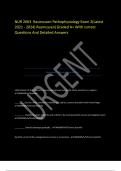 NUR 2063 Rasmussen Pathophysiology Exam 2&lpar;Latest  2021 - 2024&rpar; Rasmussen&vert;Graded A&plus; With correct  Questions And Detailed Answers