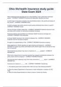 Ohio life&sol;health insurance study guide  State Exam 2024