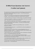 IS-800&period;d Exam Questions And Answers &lpar;Verified And Updated&rpar;