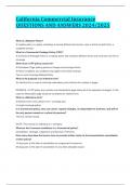 California Commercial Insurance QUESTIONS AND ANSWERS 2024&sol;2025