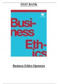Test Bank Business Ethics Openstax. Isbn. 9781593995775. Chapters 1-11.