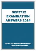 SEP3712 EXAMINATION MAY/JUNE SEMESTER 1 ANSWERS 2024  