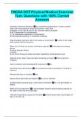 FMCSA DOT Physical Medical Examiner Test- Questions with 100% Correct Answers