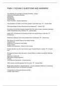 FNDH 115 EXAM 2 QUESTIONS AND ANSWERS