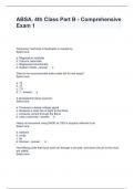 ABSA. 4th Class Part B - Comprehensive Exam 1, Questions and Answers 100% Solved