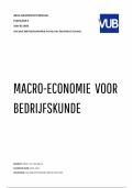 Samenvatting: Macro-Economie voor Bedrijfskunde - Eva Van Belle