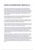 NURS 615 PHARM EXAM 1 MARYVILLE questions & answers