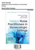 Test Bank for Guidelines for Nurse Practitioners in Gynecologic Settings, 12th Edition by Heidi Collins Fantasia, 9780826173263, Covering Chapters 1-26 | Includes Rationales
