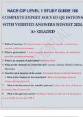 NACE CIP LEVEL 1 STUDY GUIDE 100 COMPLETE EXPERT SOLVED QUESTIONS WITH VERIFIED ANSWERS NEWEST 2024. A+ GRADED.