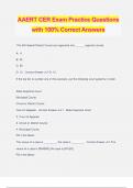 AAERT CER Exam Practice Questions with 100% Correct Answers