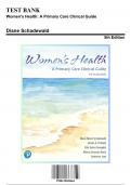 Test Bank for Women's Health: A Primary Care Clinical Guide, 5th Edition by Diane Schadewald, 9780135458624, Covering Chapters 1-26 | Includes Rationales