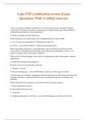Leik FNP certification review Exam Questions With Verified Answers