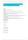 FIT Exam Prep IAAI QUESTIONS AND ANSWERS 2024&sol;2025