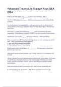 Advanced Trauma Life Support Keys Q&A 2024