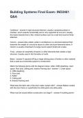 Building Systems Final Exam- IND2461 Q&A