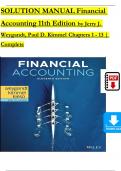 Solution Manual For Financial Accounting, 11th Edition by Jerry J. Weygandt, Paul D. Kimmel, Verified Chapters 1 - 13, Complete Newest Version