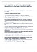 CLFP CHAPTER 1 &semi; HISTORY & OVERVIEW 2022  EXAM WITH CORRECT QUESTIONS  AND ANSWRS 