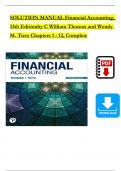 Financial Accounting, 13th Edition Solution Manual by C William Thomas and Wendy M. Tietz, Verified Chapters 1 - 12, Complete Newest Version