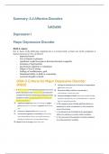 Lecture Notes - 3.4 Affective Disorders