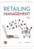 Retailing Management, 11th Edition By Michael Levy, Barton Weitz and Dhruv Grewal Solution Manual