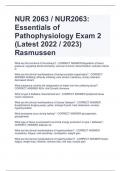 NUR2063:  Essentials of  Pathophysiology Exam 2024 UPDATED WITH 100% VERIFIED ANSWERS