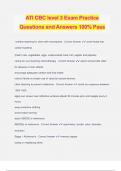 ATI CBC level 3 Exam Practice Questions and Answers 100% Pass
