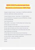 BDOC DIVO Fundamentals Exam Questions and Answers 100% Pass